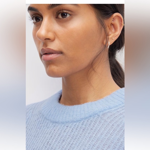 EVERLANE The Alpaca Crew Chambray Blue Sweater Size XXL - Picture 5 of 11